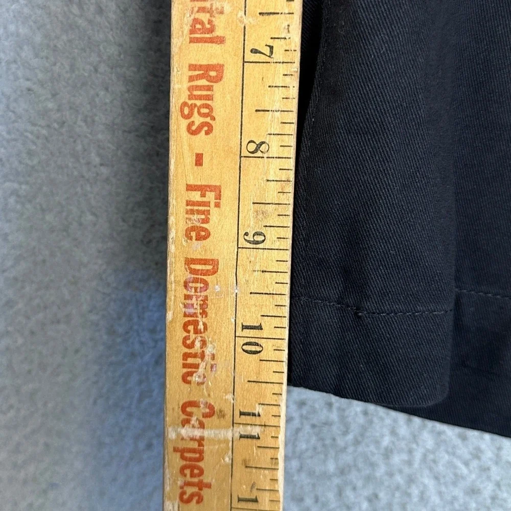 NEW Dockers Shorts Mens 42 Black Khakis Classic Fit Chino Flat Front Casual Logo